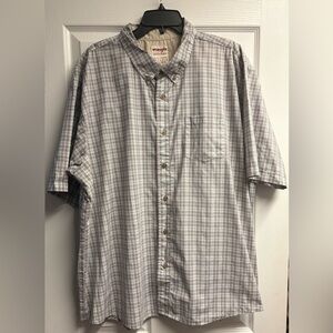 Wrangler Authentics Cotton Blend Short Sleeve Button Down Shirt Size 3XL